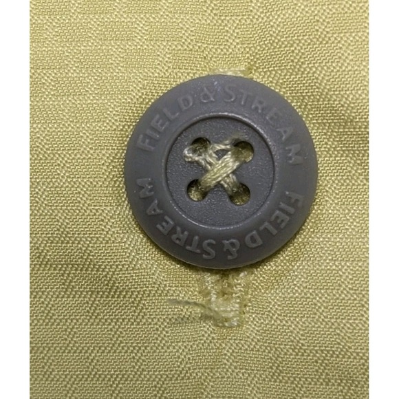 Field & Stream Mens Shirt  Yellow Fishing Vented Button Up Long Sleeve Size Lrg - Picture 5 of 13